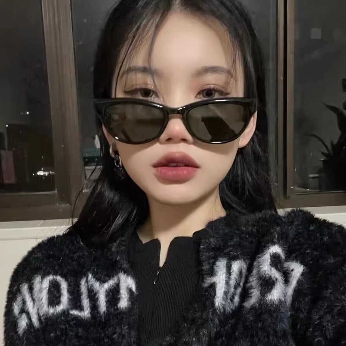 Cat Eye Versatile High-end Sun Protection Street Style Must-have Hip-hop Couple Sunglasses