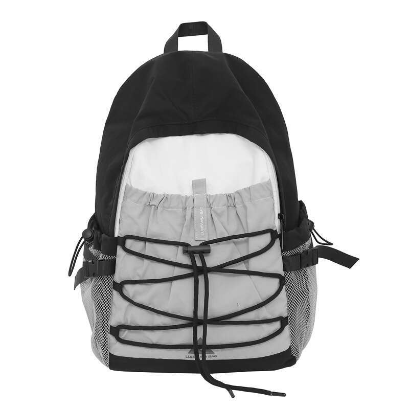 Outdoor Drawstring Hiking New Men's Color-Block Lightweight Travel Thin Small Backpack Women's School Bag