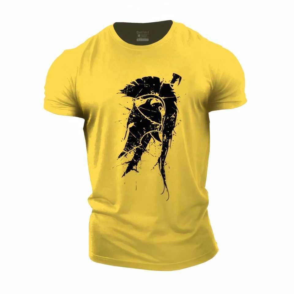 Mens Short-Sleeved T-Shirt Spartan 3D Patterned Shirt Round-Neck Top Large-Sized Garment 2025 Mens Casual Top W250607