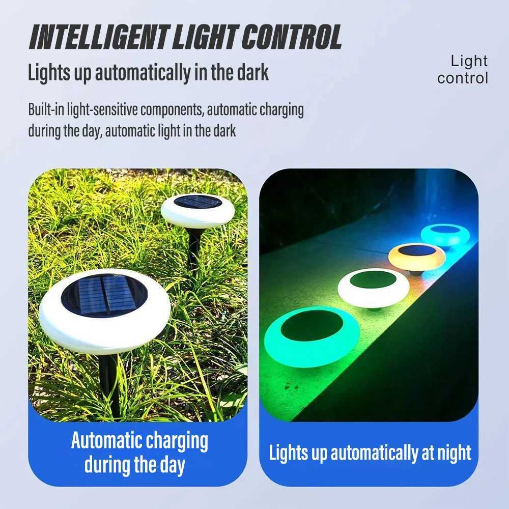 Solar Colorful Lawn Lamp Garden Landscape Lamp with Intelligent Light Control with Colorful Gradient Light Definition XJ250606