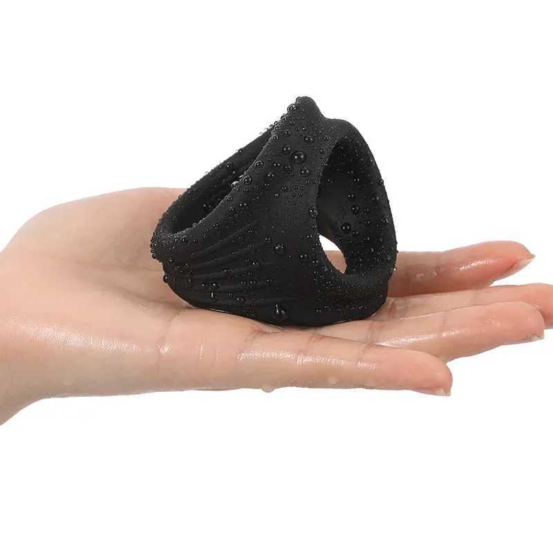 Male Cock Cage Penis Rings Delay Ejaculation Lasting Erection Scrotum Testis Restraint Adult Games Sex Toys For Men Reusable XJ250607