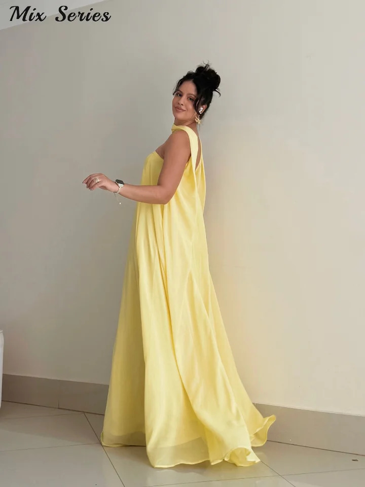 Elegant Halter Long Dress Womens Loose Sleeveless Off Shoulder Floor-length Dresses 2025 Spring Summer Lady Solid Stylish Robes 250605