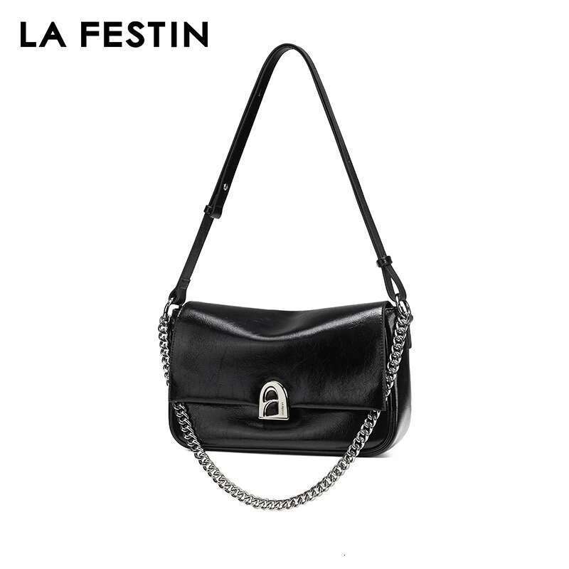 LA FESTIN for Women's Trend Leather Chain Ladies Shoulder Crossbody Large Capacity Messenger Bag