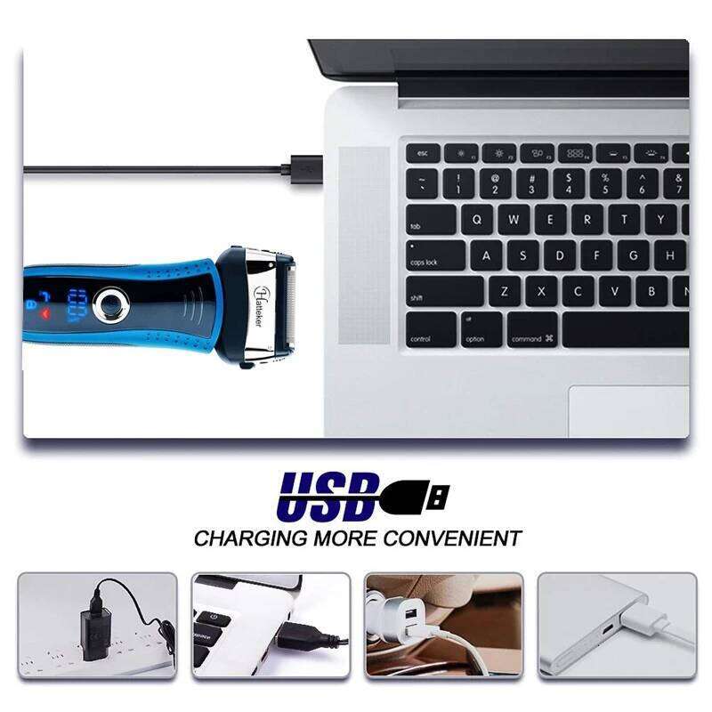 3D Beard Shaver Wet Dry Facial Electric Razor Foil Shaving Hine For Men Rechargeable