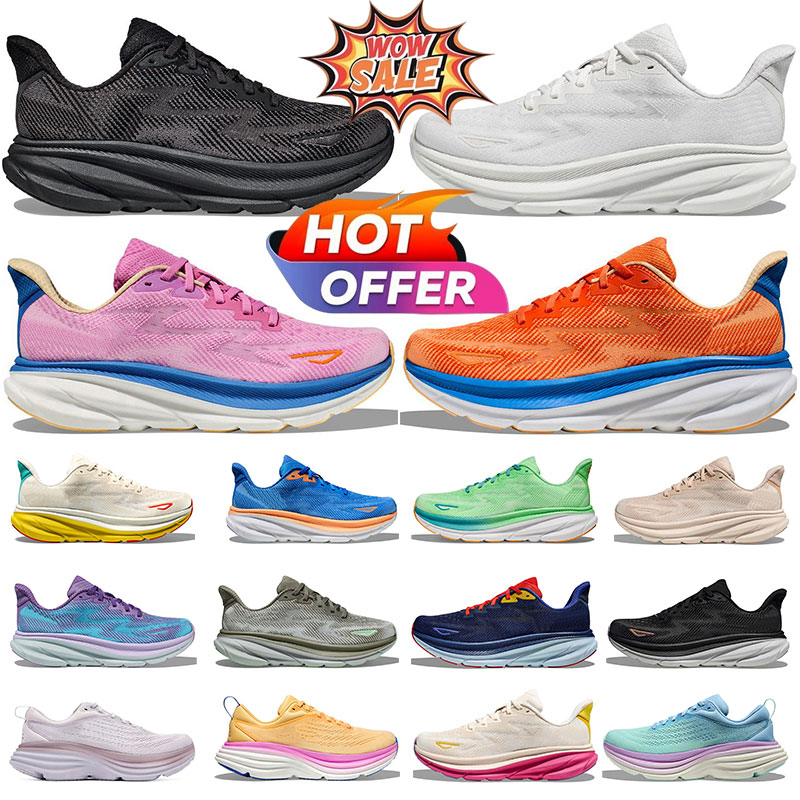 free shipping clifton 9 bondi 8 kawana for mens womens running shoes designer sneakers triple black white blue grey orange men womens outdoor trainers sneakers
