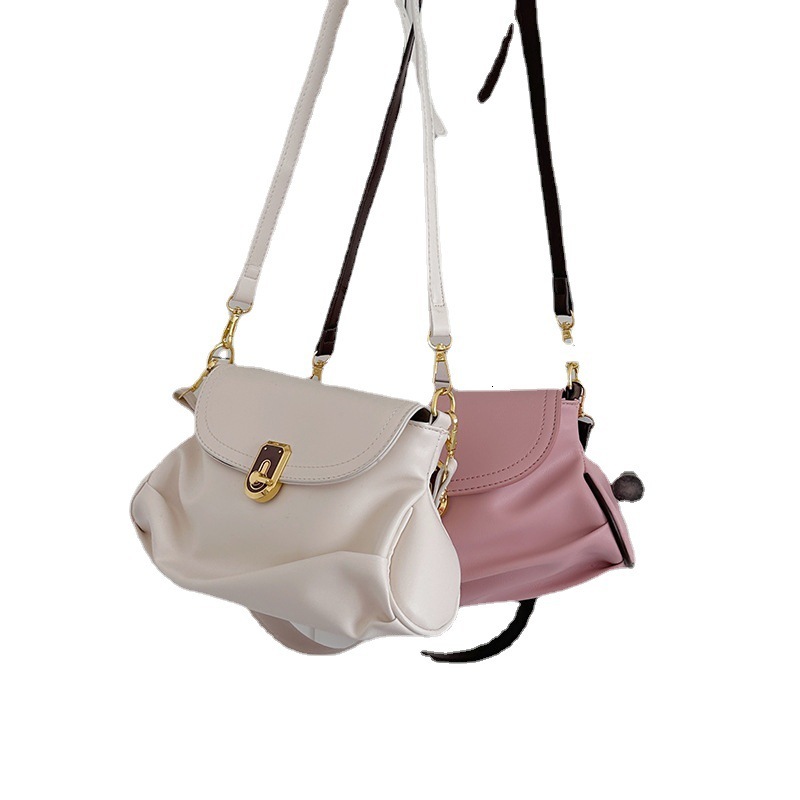 designer Underarm Bag for Women 2025 New Trendy Fashion Color-Block Handbag High-End Shoulder Pleated Bag Niche Crossbody Bag