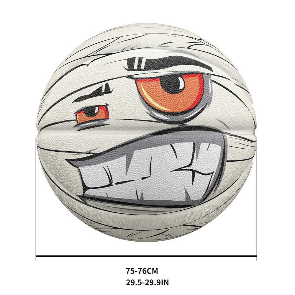 Durable Rubber Basketball Size 7 Indoor Outdoor Funny Basketball with Eyes Tooth 3 Layers Ball XJ250606