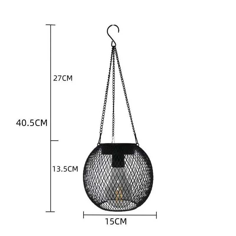 Solar Garden Lights Outdoor Hollow Diamond Pattern Projection Lantern Waterproof Decorative Hanging Lamp for Yard Pathway Decor XJ250606