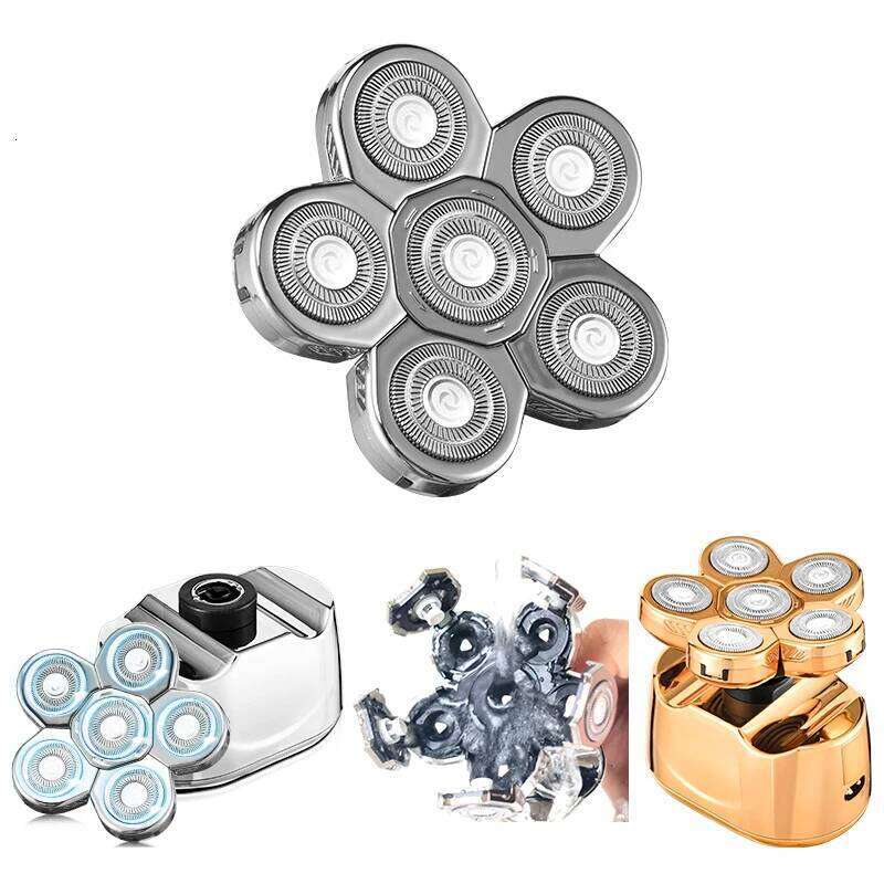 Replacement Men Electric Shaver 6 Cutter Spare Razor Blades Intelligent Floating Extra Head Stainless Steel