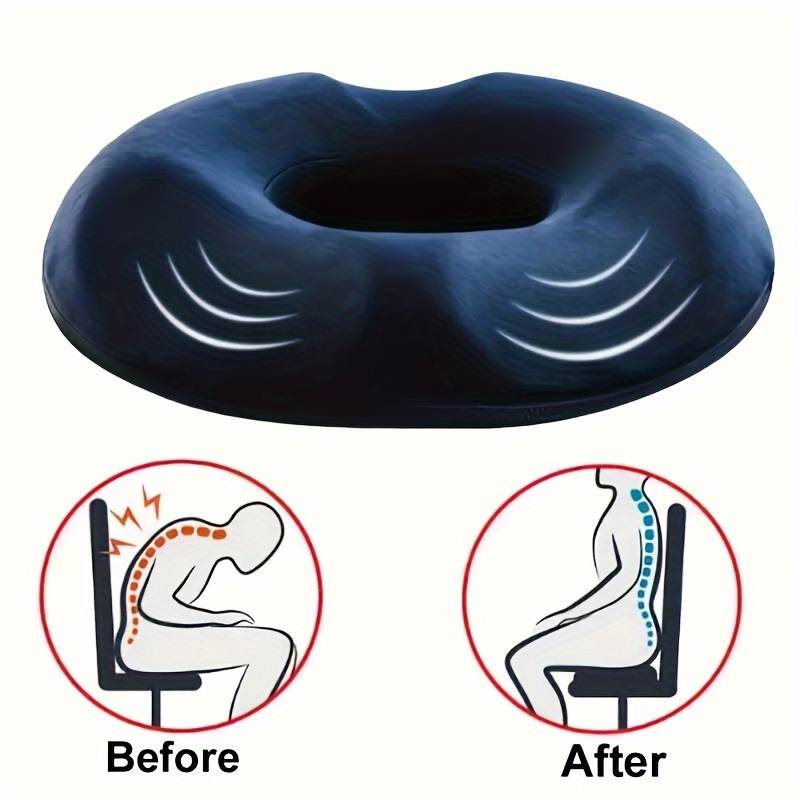 Side-cut cushion breathable memory cotton office sedentary waist artifact ass cushion stool cushion beautiful buttocks computer chair ring cushion