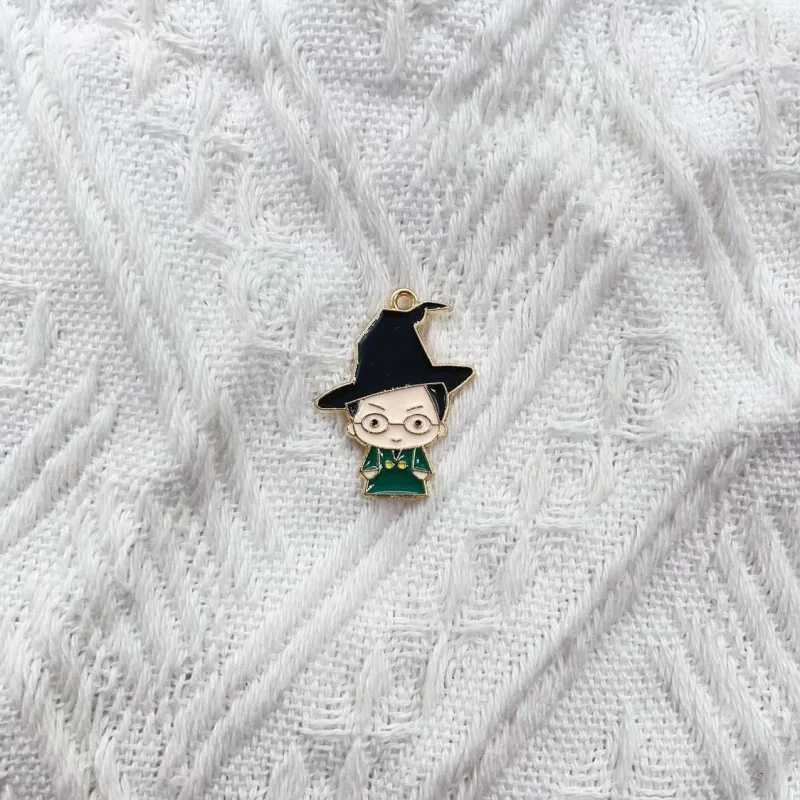10Pcs Cartoon Enamel Metal Magic College Character Charm Pendants For Necklace Earring Bracelet Craft DIY Jewelry Making XJ250607