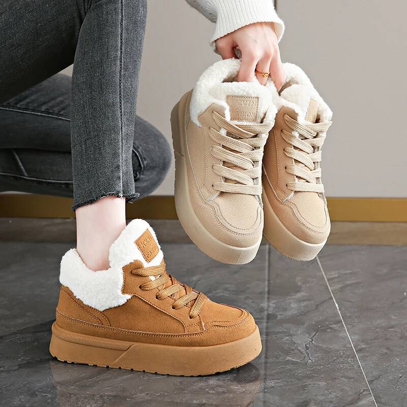 Ddmyoutdoor New Snow Winter Thick Bottom Sports Warm Short Boots Women S Plush Casual Cotton Shoes Zapatillas De Mujer Outdoor Shoes