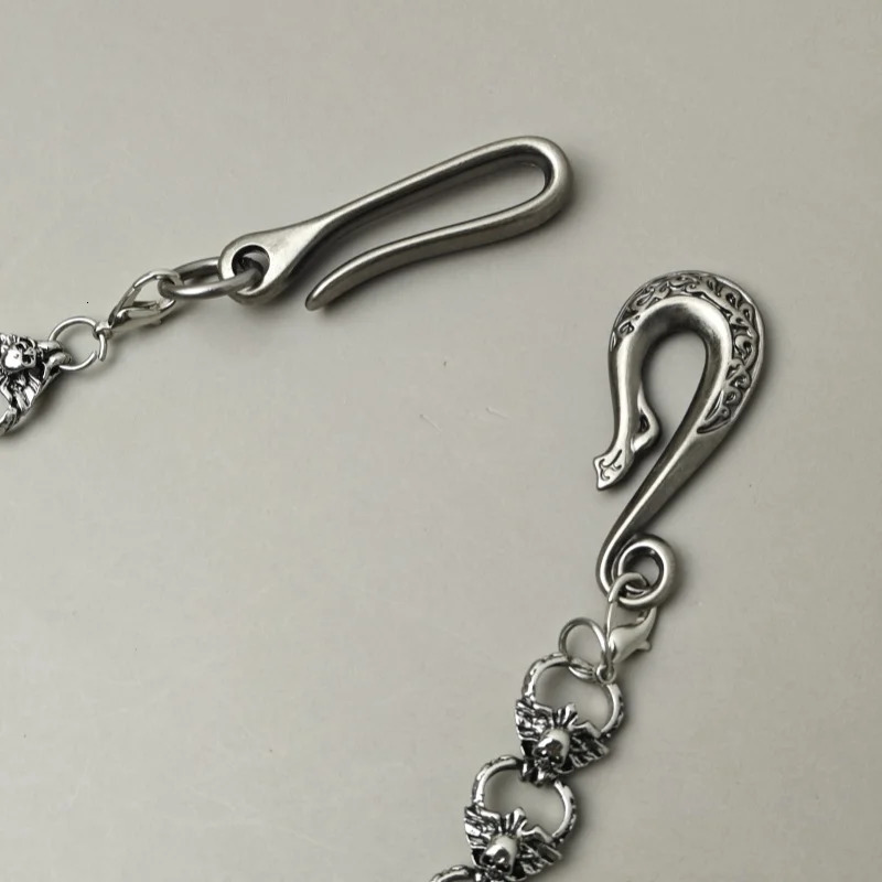 Dark punk Style Skeleton Pants Chain Mens Waist Minimalism Accessories Hip Rock y2k Key Chain Produce Wholesaler 250530