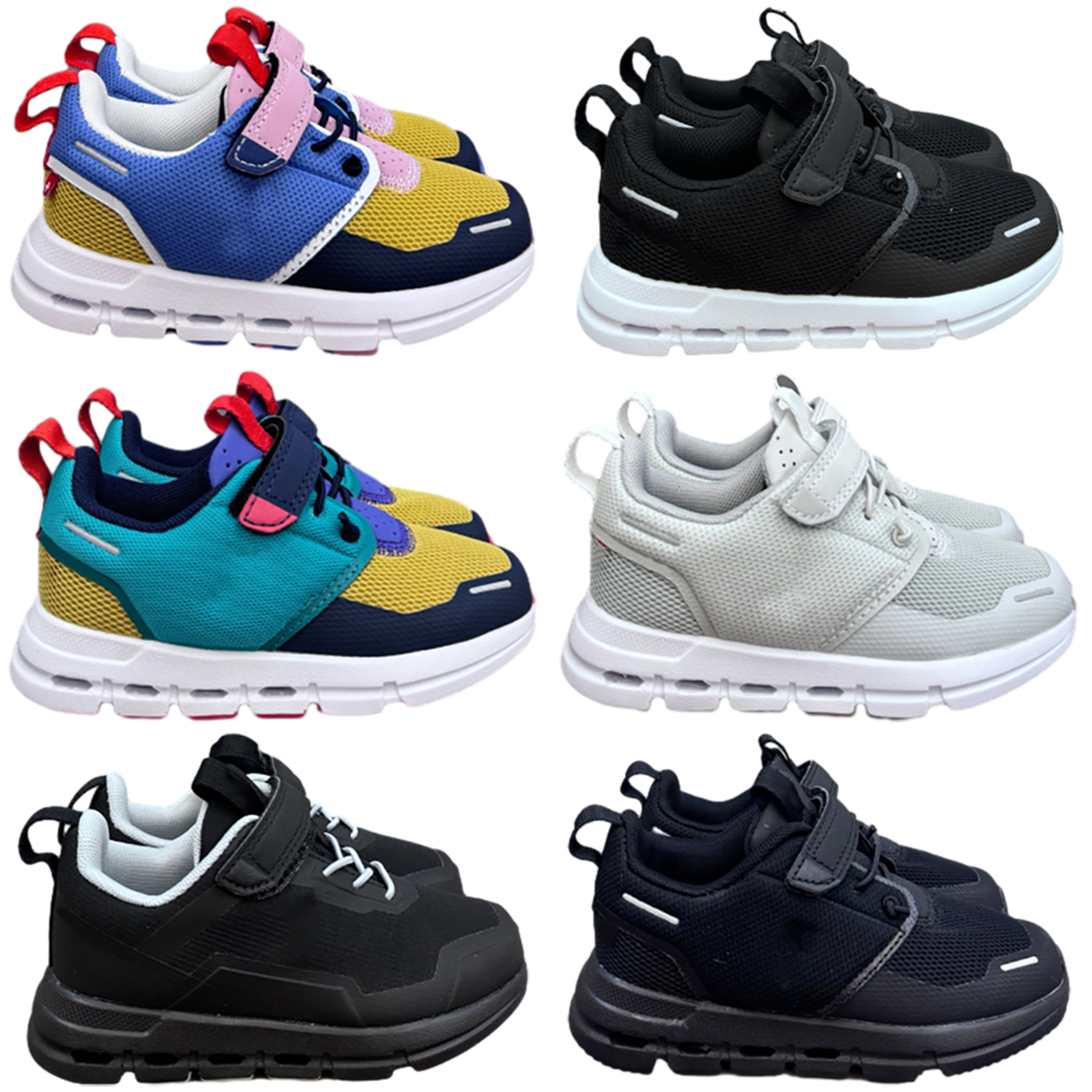 Toddler Sneakers running Kids Shoes youth boys girls Federer trainers Infants kid Designer Shoe Baby Sports Black pink Blue 26-37.5