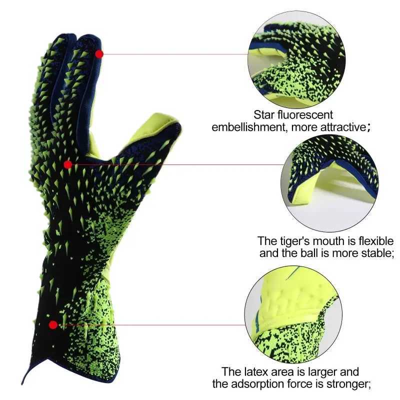 Professional Goalkeeper Gloves Adults Kids Football Latex Thickened Protection Goalkeeper Soccer Sports Football Goalie GlovesXJ250606