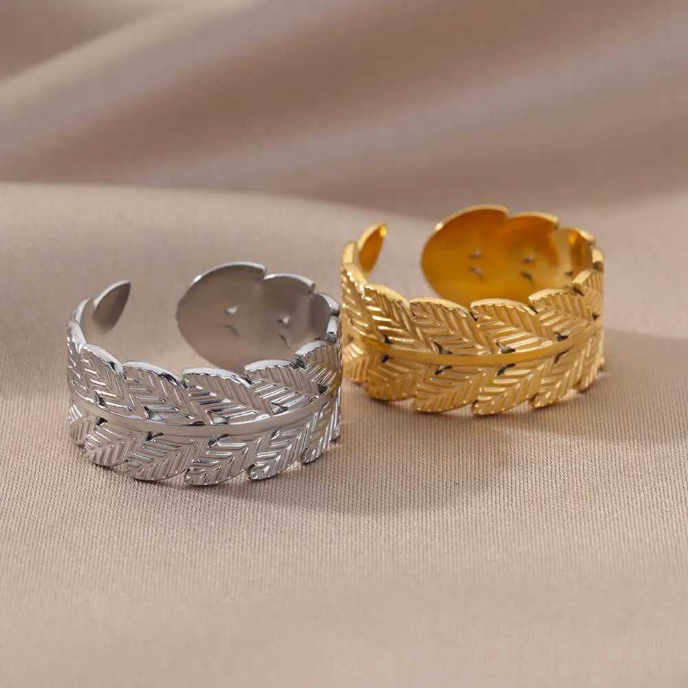 40 Style Rings for Women Stainless Steel Rings Classic Gold Color Adjustable Rings Wedding Aesthetic Jewelry Gift anillos W250606