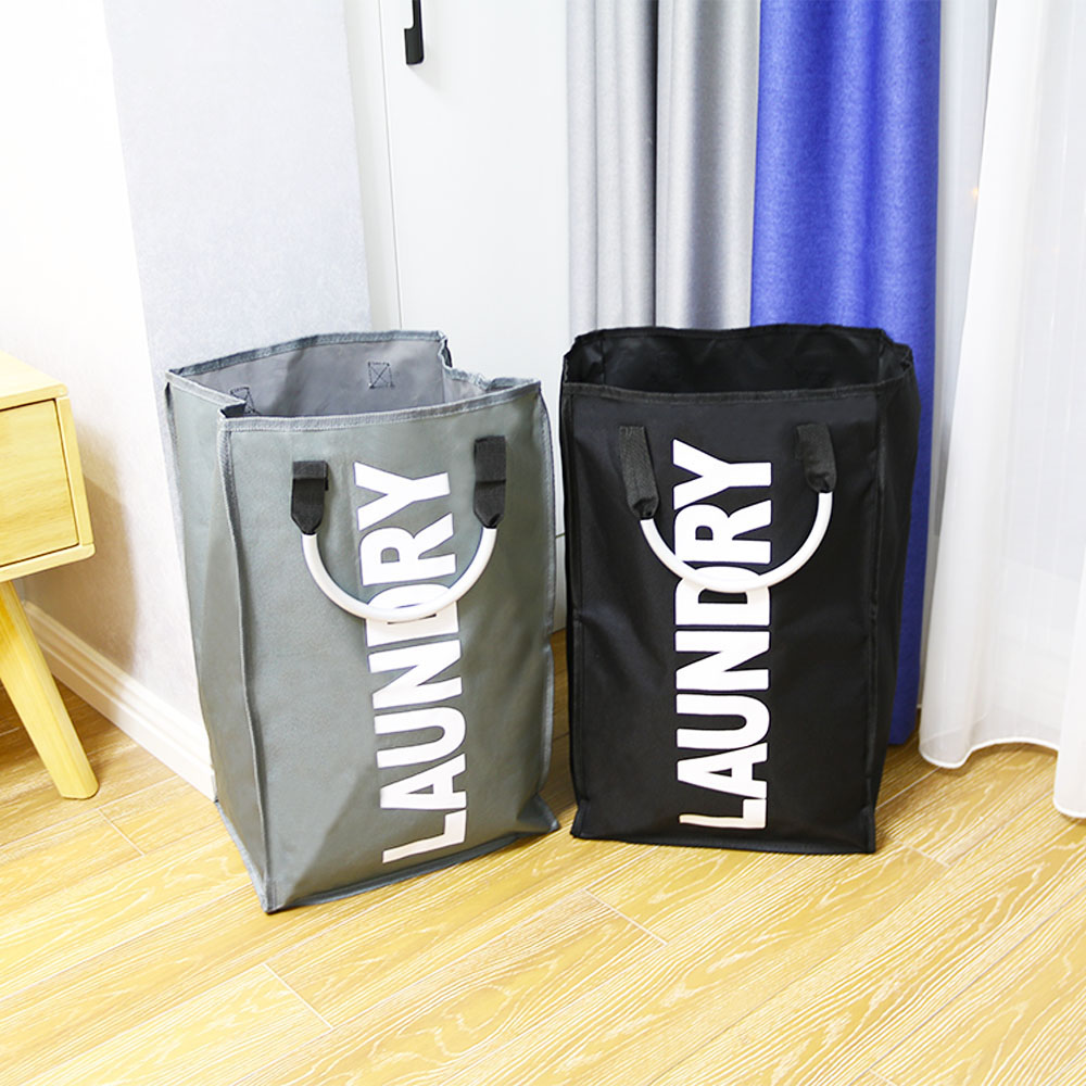 Large capacity single grid aluminum handle hand-held dirty clothes basket