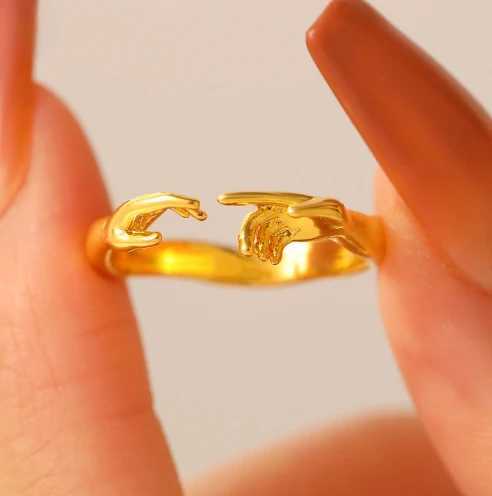 1 Personalized Fashion Adam Hand Adjustable Opening Mens and Womens Ring Name Carving DIY Jewelry XJ250606