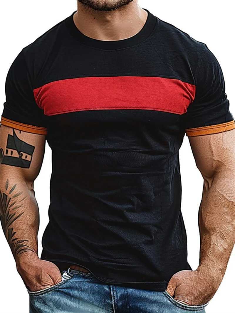 Retro Stripe Graphic T Shirts For Men Fashion Summer Short Sleeve 3D Printed T-shirts Trend Streetwear Oversized Pullovers Tees W250607
