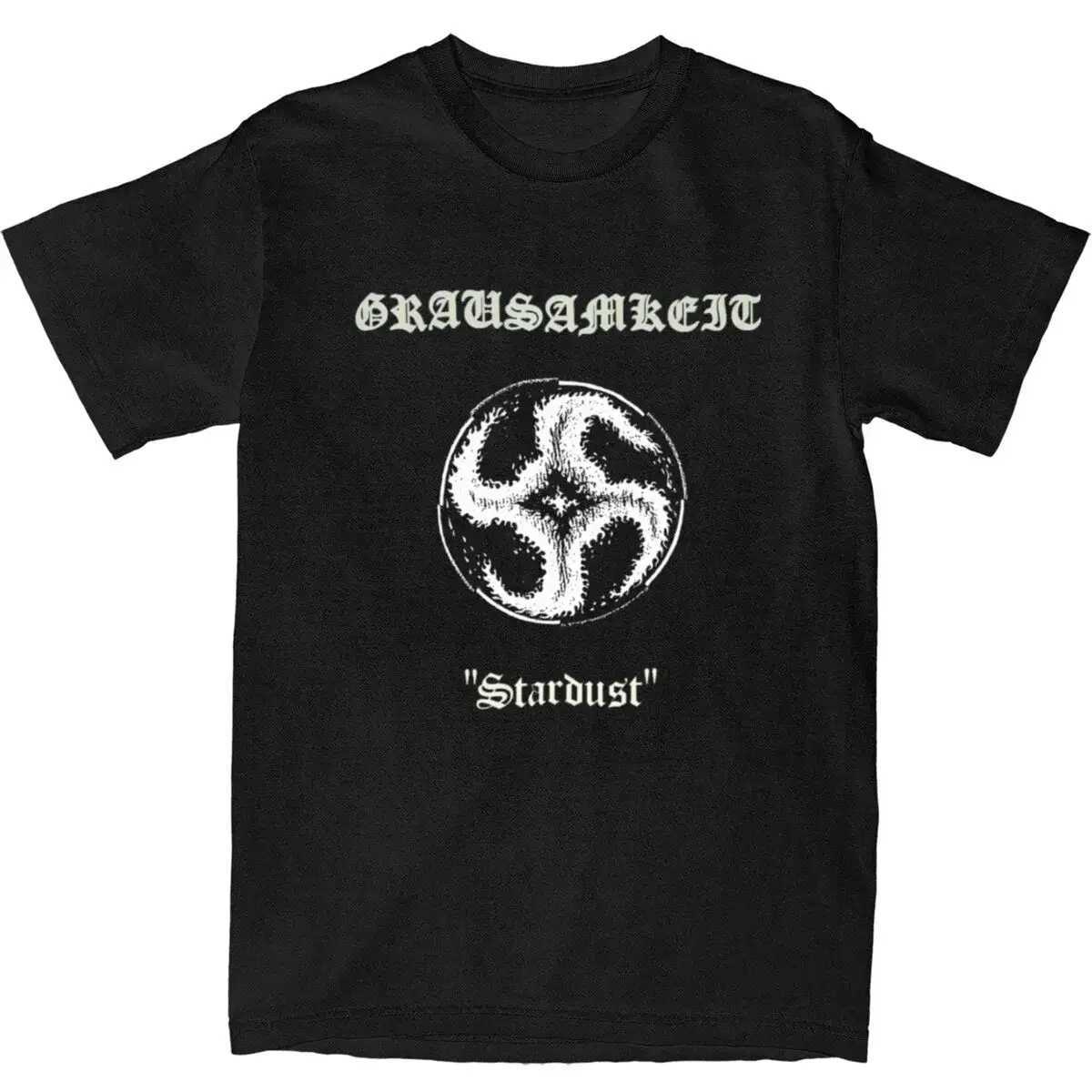 Summer fashion mens T-shirt Grausamkeit music black metal Gothic T-shirt Mens casual loose pure cotton top W250607