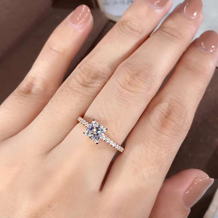 Dubai Rose Filled Jewelry Solid Gold Ring Wedding Rings