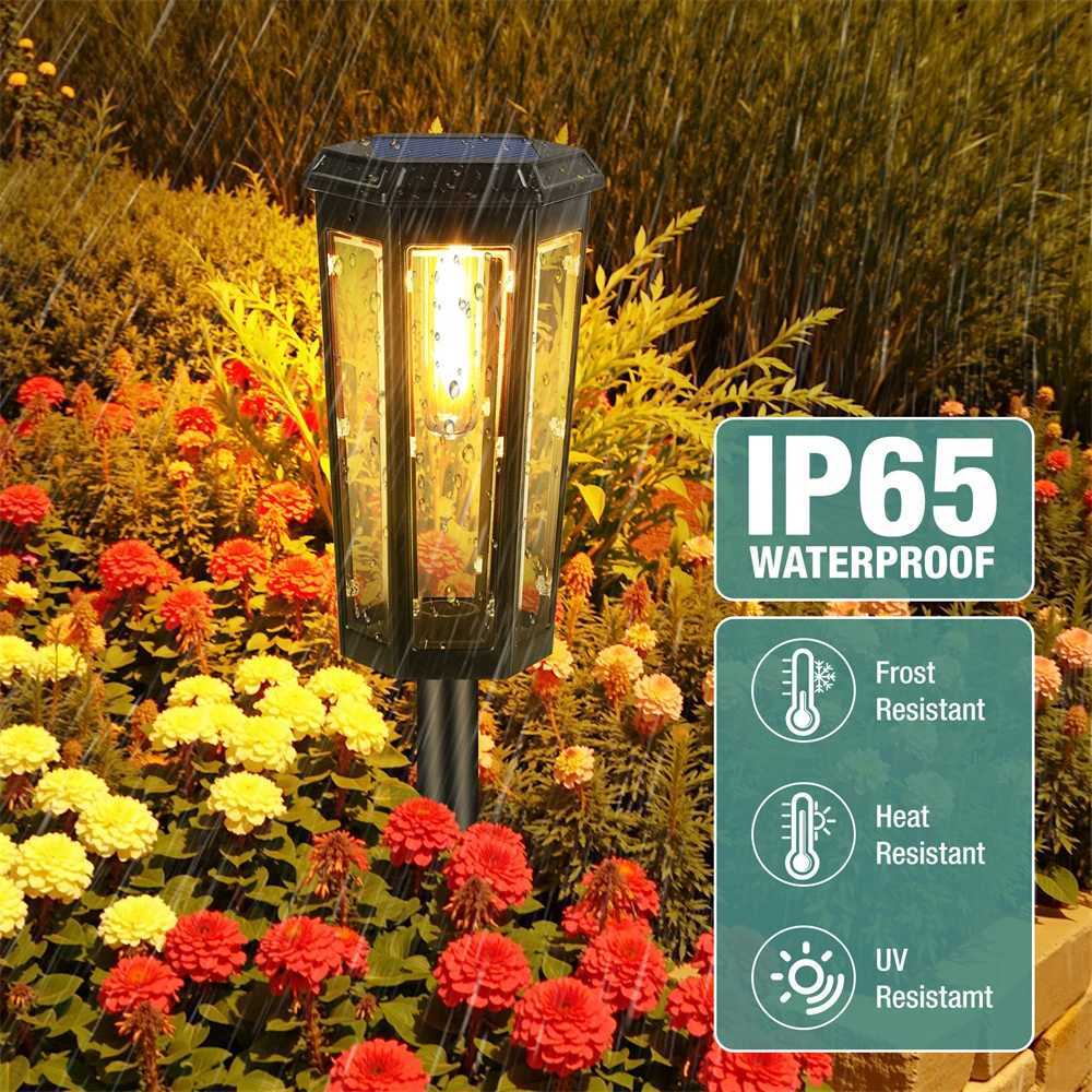 1/4/6 Pack Solar Pathway Lights Outdoor Solar Lights IP65 Waterproof Garden Lights Solar Lamp Outdoor Landscape Lamps for Lawn W250607