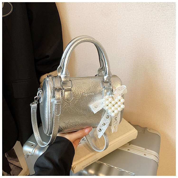 Textured Handbag for Women 2025 Spring New Crossbody Fashion Simple Trendy Shoulder Cylinder Bag