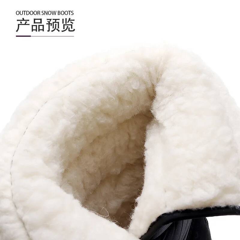 Ddmyoutdoor Platform Men Snow Boots For Man Thick Plush Waterproof Slip Resistant Winter Keep Warm Shoes Plus Size Outdoor Shoes