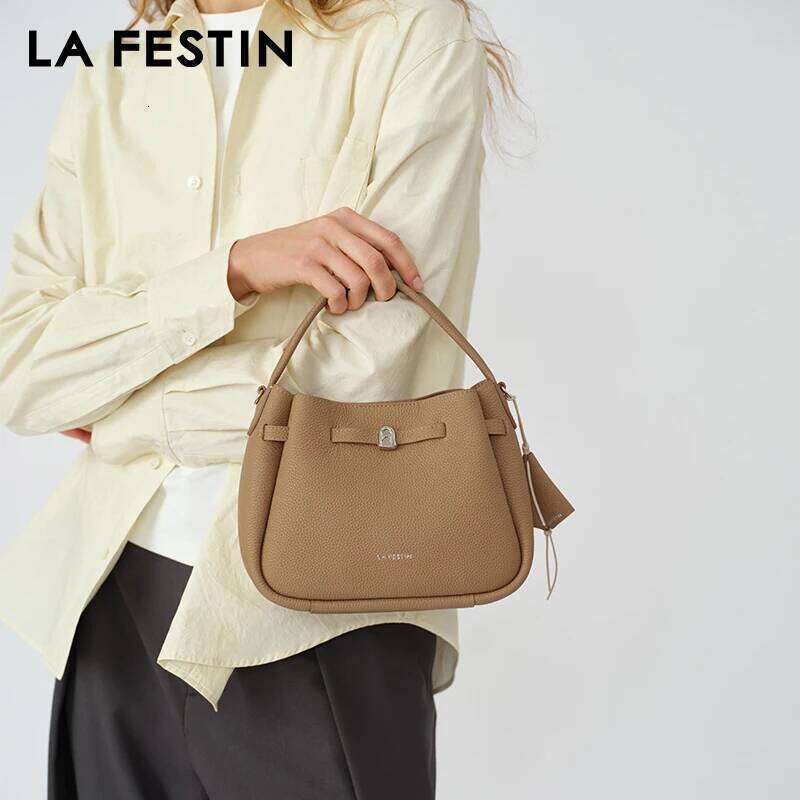 LA FESTIN Original brand 2025 New Suede Handbag Women Fashion Designer Shoulder Lady Wallet High End Bag