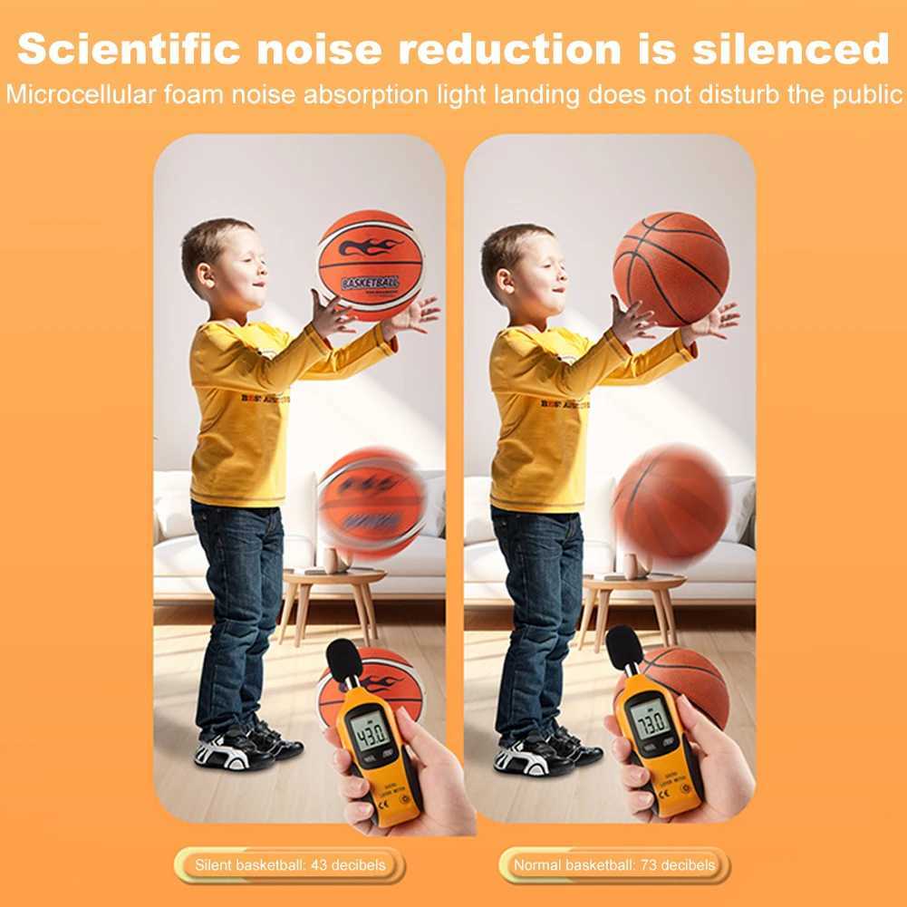 18/21/24cm Silent Basketball Mute Basketball Size 3/5/7 No Noise Basketball Bouncing Easy Grip Silent Ball for Indoor Activities XJ250606