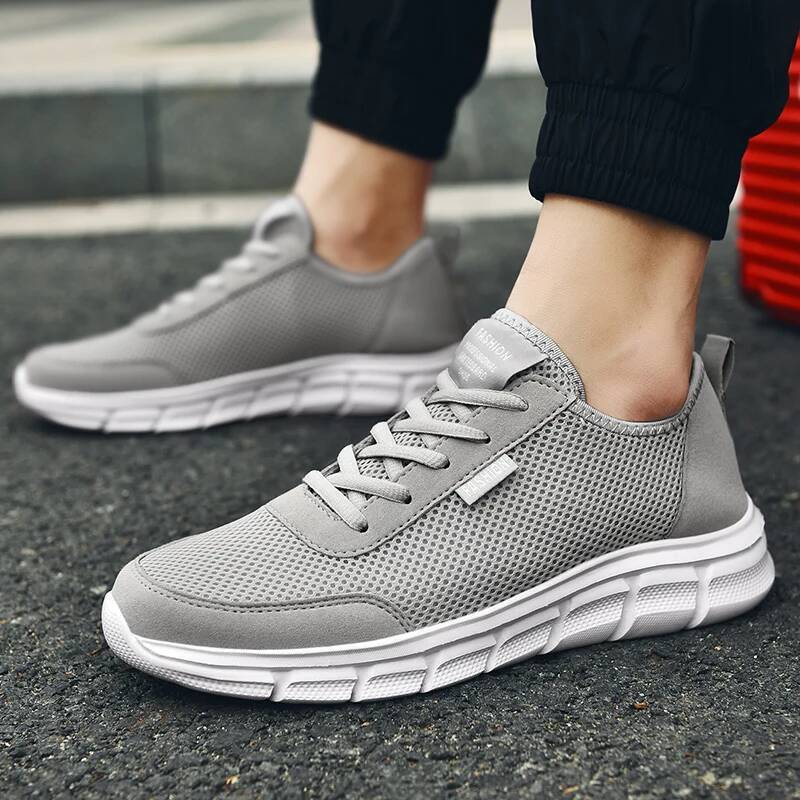 Ddmyoutdoor MAEDEF New Men S Shoes Mesh Breathable Comfortable Casual Sneakers Lace Up Walking Driving Flats Wear Resisting Male Sports Shoe Outdoor S