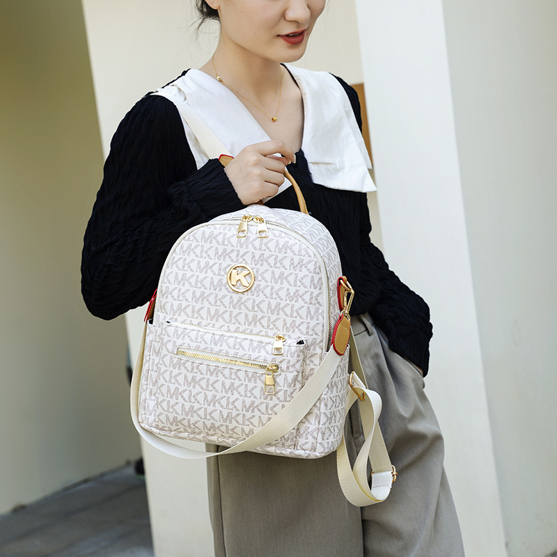 Designer bag free shipping 2025 new fashion light luxury high-end texture printed fashion backpack for women