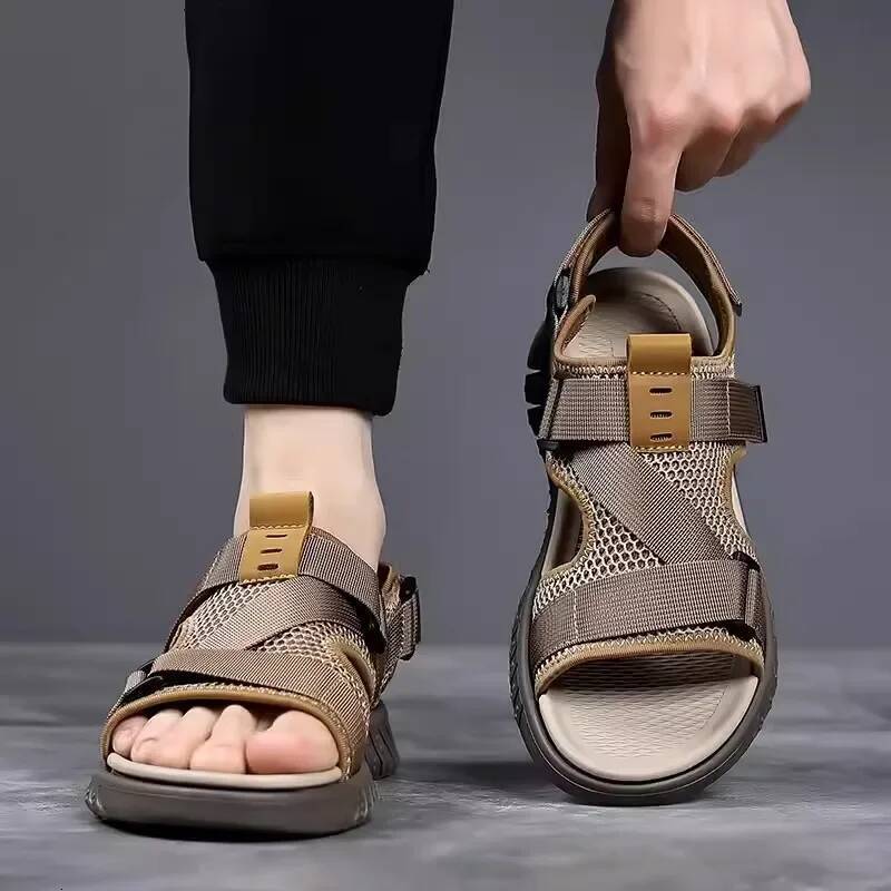 Ddmyoutdoor Sandals Soft Comfortable Non Slip Men High Quality Beach Mens Gladiator Summer Casual Flat Shoes Outdoor Shoes