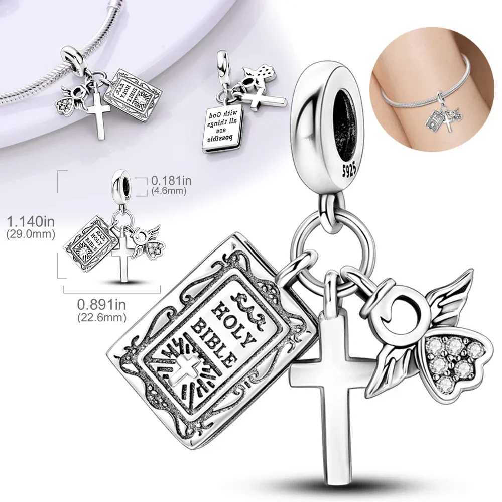 Real Silver 925 Our La Charm Bead The Virgin Mary Dangle Fit 925 Original Bracelet Fine Jewelry DIY Gift for Women XJ250607