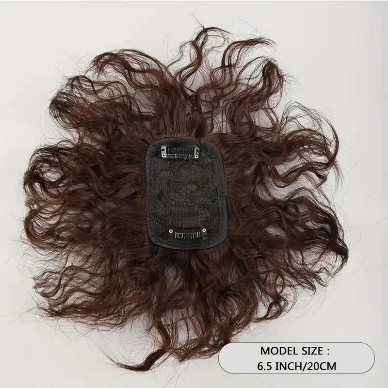 3D Bangs Invisible Seamless Head Hair Water Ripple Hair Wispy Bangs Head Overhead Natural Invisible Replacement Cover Gray Hair 250529