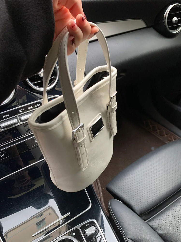 designer Bag for Women 2025 Spring Summer New Korean INS Niche Design Black Versatile Bucket Handbag Shoulder Crossbody Bag