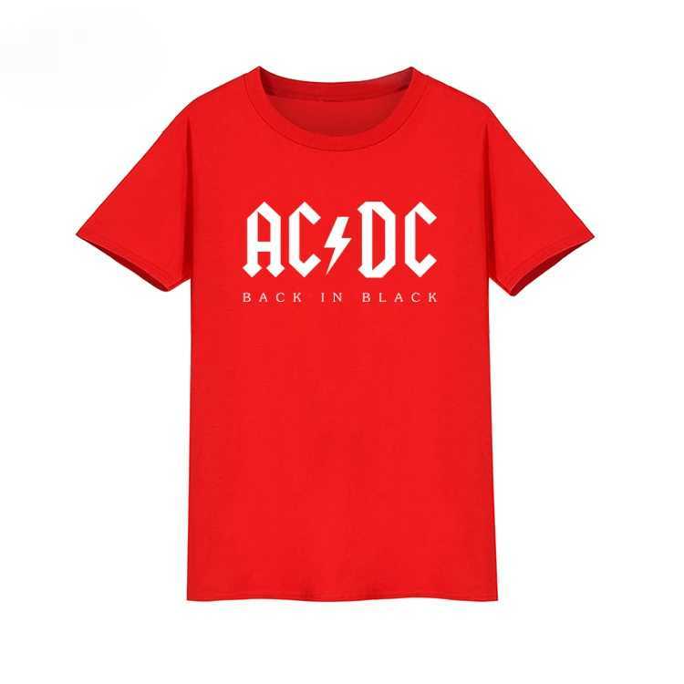 2025 New Rock T-shirt Men ACDC AC Band Highway Rock Metal Punk Mens Clothing Printed Mens and Womens Short Sleeve T-shirt W250607