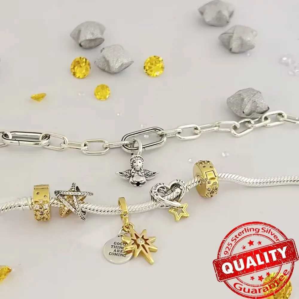 Exquisite 925 Sterling Silver Christmas Star Bear Stars and Moon Charms Fit DIY Bracelet Necklace Boutique Party Jewelry XJ250607