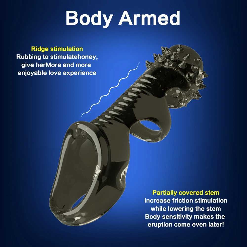 Cock Ring For Men Spike Cock Sex toys For Men Penian Rings Adult Supplies Delayed Ejaculation Linen Nozzle Sleeve For Penis XJ250607