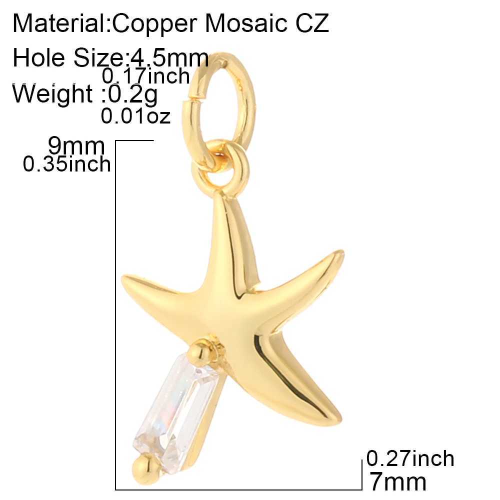Cute starfish shells charm jewelry DIY wearing charming necklaces bracelets earrings accessories summer beach amulets Charms XJ250607