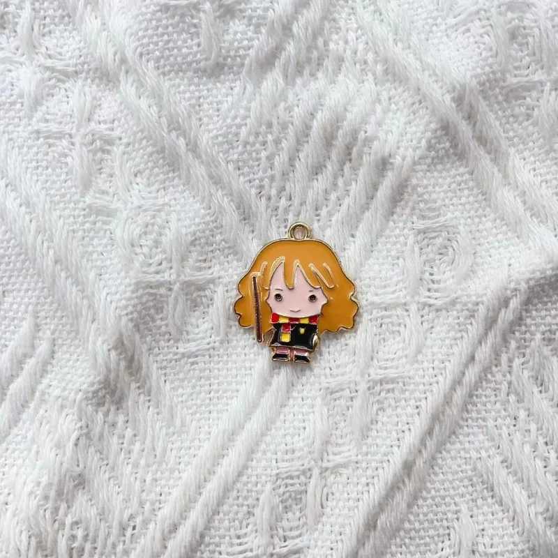 10Pcs Cartoon Enamel Metal Magic College Character Charm Pendants For Necklace Earring Bracelet Craft DIY Jewelry Making XJ250607