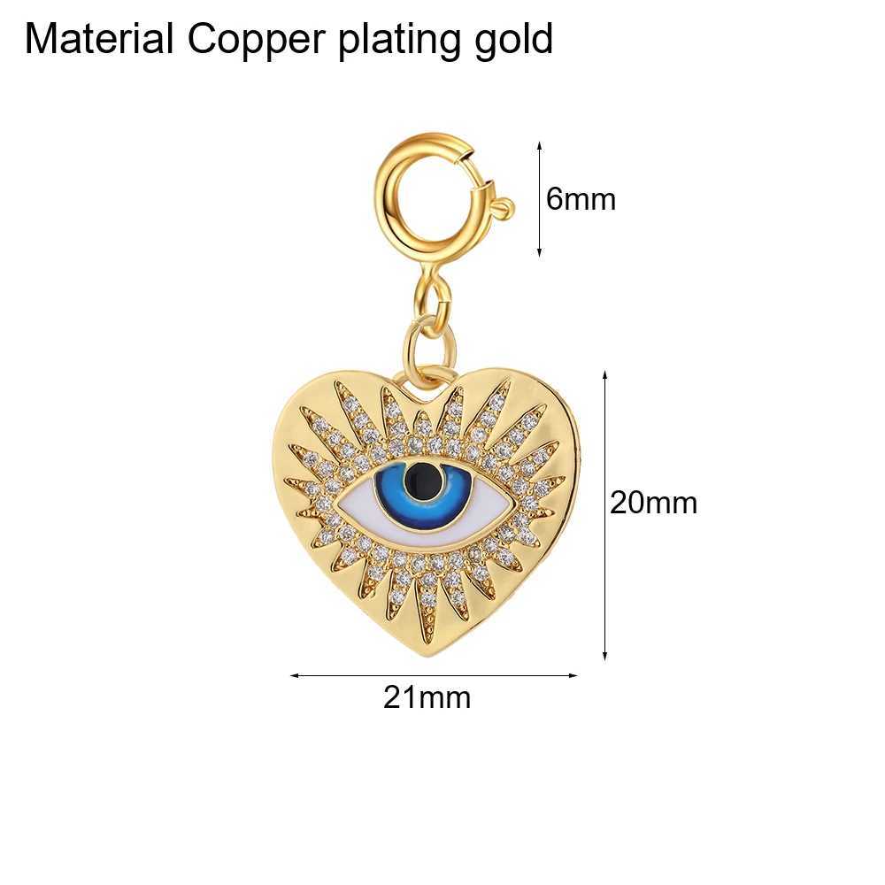 Cute Spring Buckle Eye Charms for Jewelry Making Production Supplies Bohemian DIY Bracelet Necklace Key Chain Accessories XJ250607