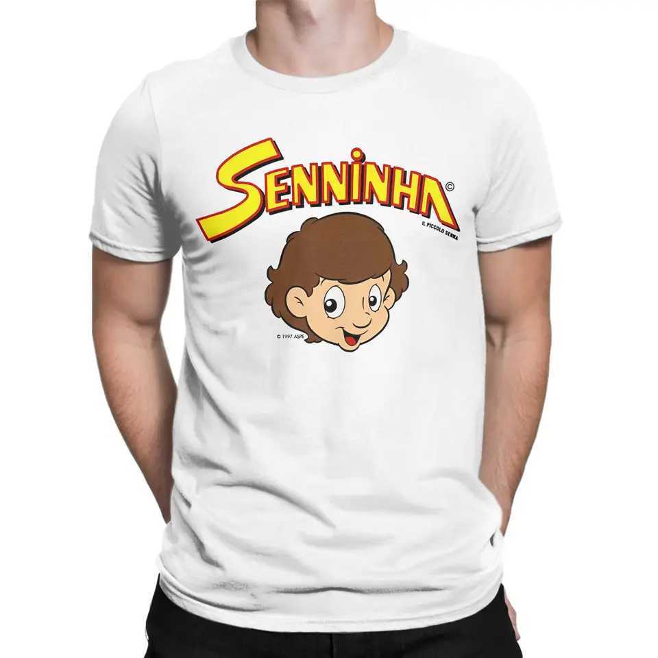 Senninha 1997 Ayrton Senna Mens T Shirt Leisure T Shirt Short Sleeve Round Neck T-Shirt Pure Cotton Party Tops X250607