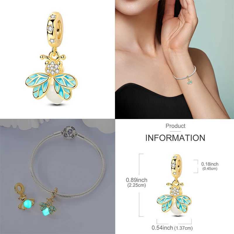 925 Silver Charms Golden Sunflower Lucky Stars Pendant Beads Fit Original Bracelet Necklace Sun Moon Diamond Women Jewelry DIY XJ250607