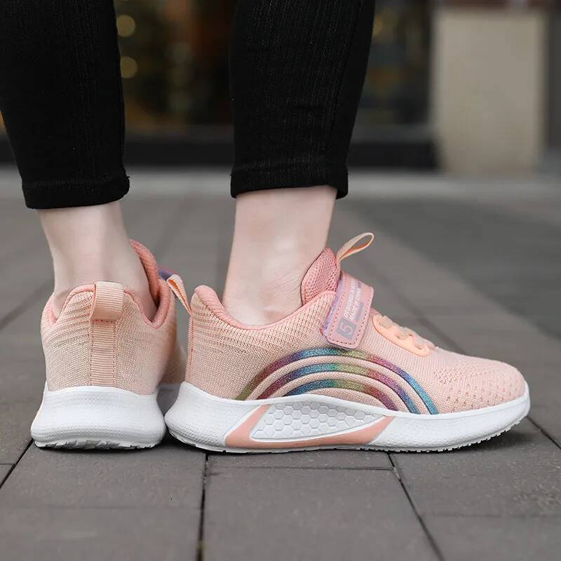 Ddmyoutdoor New Design Red Trainers For Kids Girls Comfortable Platform Girl Sports Shoes Large Size Children S Running Sneakers Outdoor Shoes