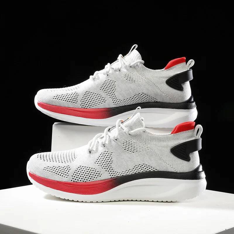 Ddmyoutdoor Trendy Grey Light Casual Men Comfortable Socks Running Shoes Low Cut Breathable Mesh Large Size Man Sneakers Outdoor Shoes