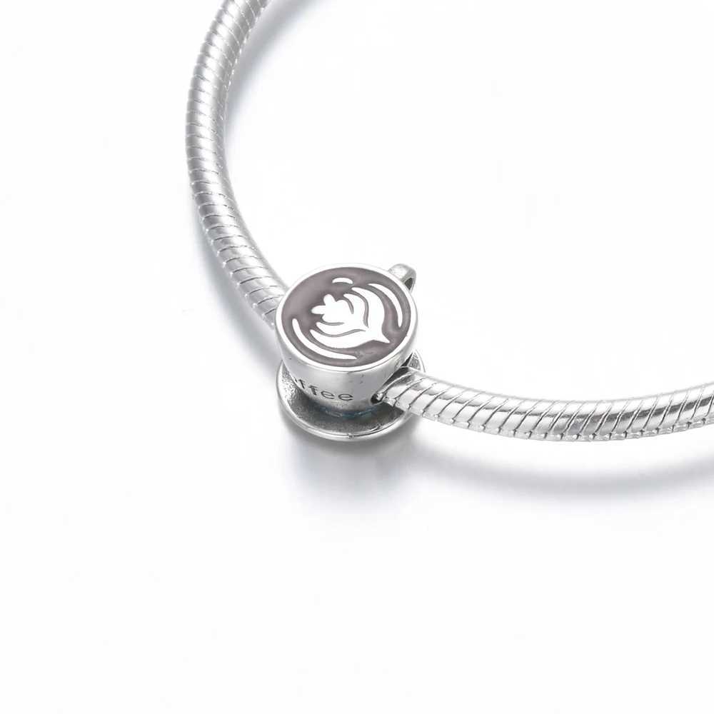 925 New Silver Plated Beverage Dert French Fries Pendant Charm Bead Fit Original Pendant Bracelet Women DIY Jewelry GiftXJ250607