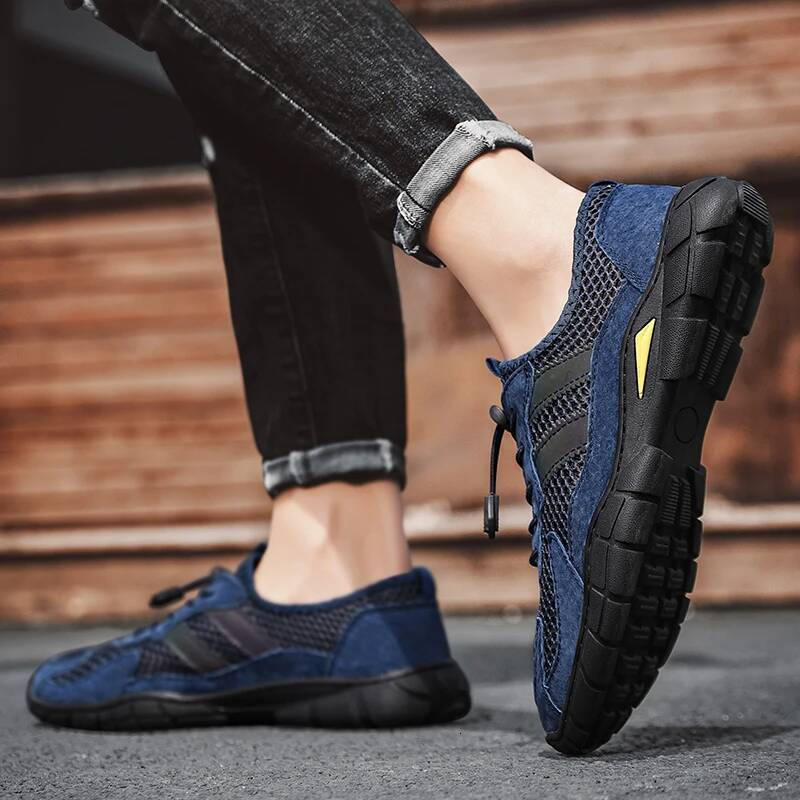 Ddmyoutdoor Men S Summer Sneakers Trainers Flat Bottomed New Outdoor Hiking Hollow Breathable Mesh Casual Shoes Tenis Masculino Outdoor Shoes