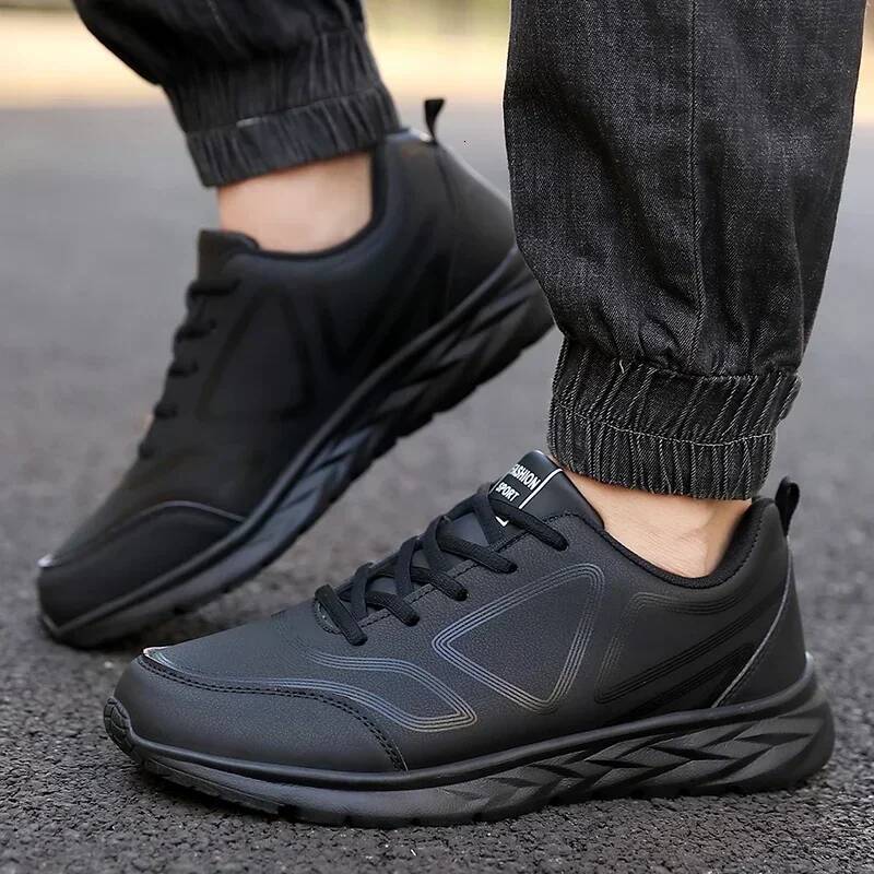 Ddmyoutdoor MAEDEF Spring Autumn Waterproof Walking Sneakers Leisure Male Leather Sports Shoes Non Slip Footwear Tennis For Men Outdoor Shoes