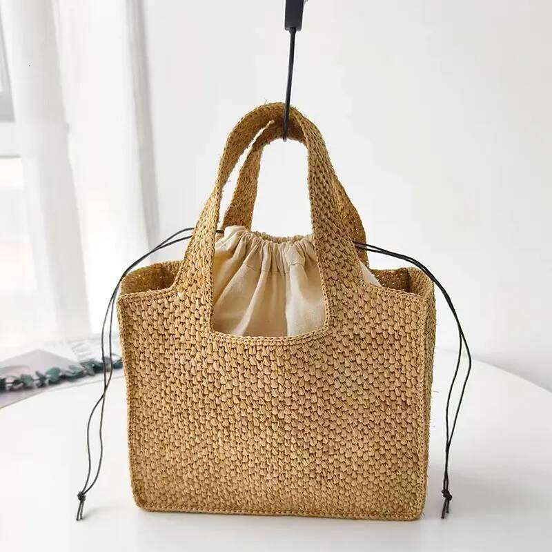 Summer Raffia Straw Women Vacation Woven Beach Shoulder Capacity Simple Handbag Classic Simplicity Designer Tote Bag